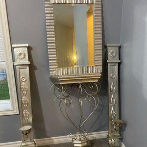 Ashley candle stand with mirror
